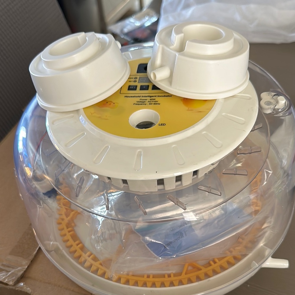 White and Yellow Egg Incubator